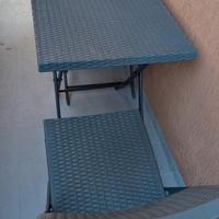 Set tavolo e 2 sedie pieghevoli bistrot giardino 