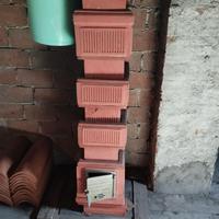 Camino stufa in terracotta