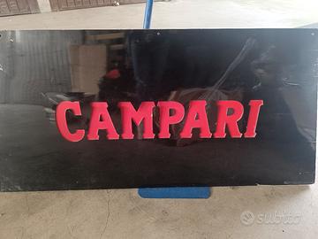 panello in legno insegna campari
