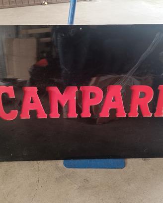 panello in legno insegna campari