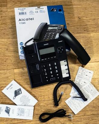 Telefono fisso Alcatel T56 nero con display. Nuovo
