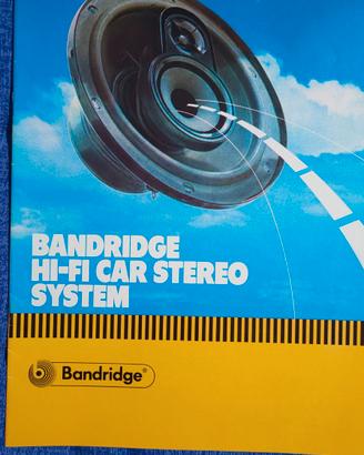 Catalogo generale Bandridge Hi-Fi car - anni 80
