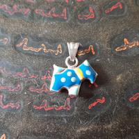 Ciondolo in argento a forma di cane nuovo 