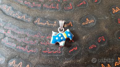 Ciondolo in argento a forma di cane nuovo 