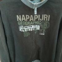 Napapijri felpa uomo caldo cotone zip senza cappuc