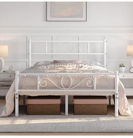 Letto a una piazza e mezza in ferro battuto