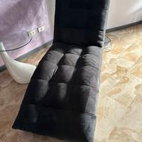 Chaise longue poltrona lunga nera