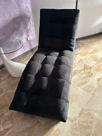 Chaise longue poltrona lunga nera