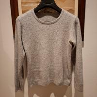maglione donna grigio lana alpaca e cachemire tg S