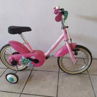 Bici bambina 3-5 anni Btwin 500 unicorn 14 pollici