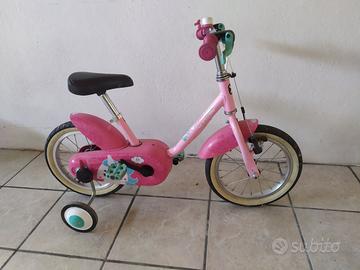 Bici bambina 3-5 anni Btwin 500 unicorn 14 pollici