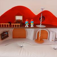 casa puffi e camion pompieri