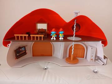 casa puffi e camion pompieri