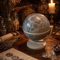 Globo lunare vintage rotante su base space age