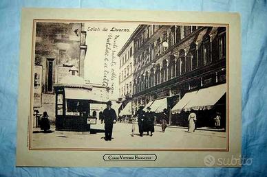 4)Riproduzione cartolina postale Livorno inizi'900