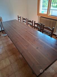 Tavolo legno massiccio 0.94x3 metri