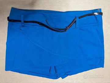 gonna pantalone blu pantaloncini