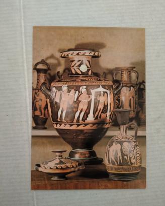 cartolina vasi Campani con figure museo di capua 