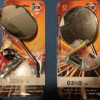Specchietti moto FAR cromati codice 0259 e 0260