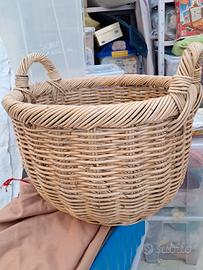 grande cestone in vimini 