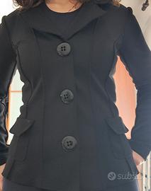 Giacca nera elegante, made in Italy, taglia 44,Y2K