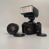 Yashica FX‑3 Super 2000 kit obiettivi + flash