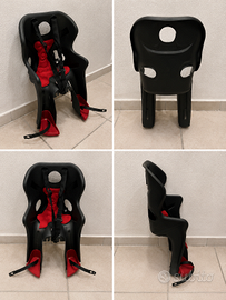 Seggiolino bici posteriore bambino/a nero e rosso