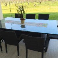 Tavolo in Polyrattan 230x120 con 8 sedie