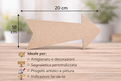 Freccia in MDF 20x10 cm – decorazioni, segnaletica