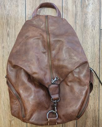 Zaino da  donna in pelle marrone 