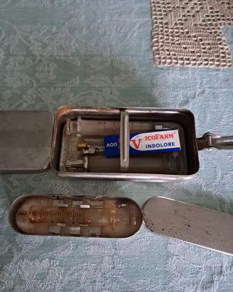 kit per bollire le siringhe vintage