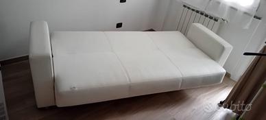 Divano letto contenitore in ecopelle