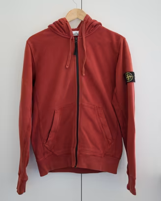 Felpa Stone Island rossa con certilogo