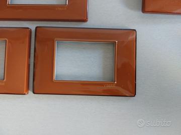 2 Placche Vimar Plana 3 moduli tabacco