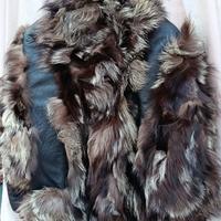Giaccone pelliccia volpe e pelle