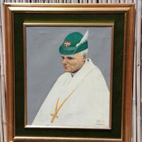 Ritratto Papa Wojtyla alpino Pino Buelli 1979