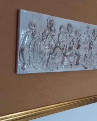 Franco Calzi, bassorilievo di ceramica con smalto 