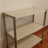 Scaffale Mobiletto Libreria 3ripiani Metallo Legno