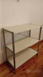 Scaffale Mobiletto Libreria 3ripiani Metallo Legno