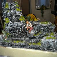 Cascata e pupazzo da presepe