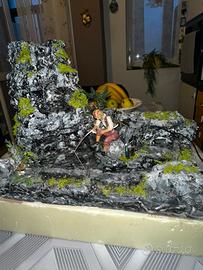 Cascata e pupazzo da presepe