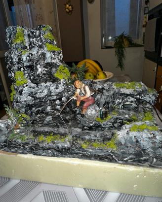 Cascata e pupazzo da presepe