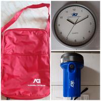 3 Gadget ACI anni 90/2000 Borsa Torcia Orologio