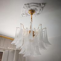 Lampadario a sospensione Tulipani, vetro.