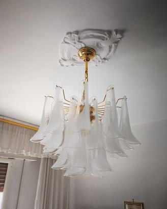 Lampadario a sospensione Tulipani, vetro.
