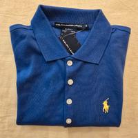 Polo RalphLauren blu manica corta nuova TG S donna