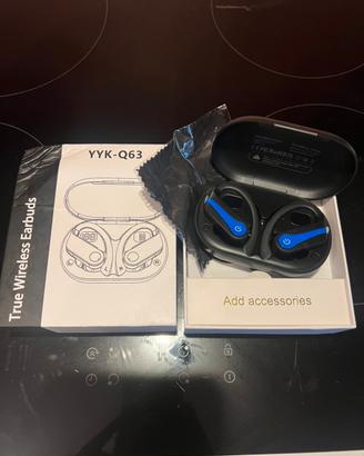 Auricolari sport tfue wireless YYK-Q63 nuovi, mai