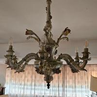 2 Lampadari + 4  applique in ceramica di Bassano