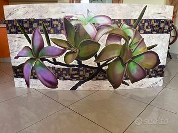 Quadro moderno - Fiori tropicali in rilievo