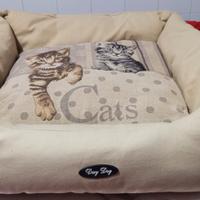 cuccia a divanetto beige dorato 65cm